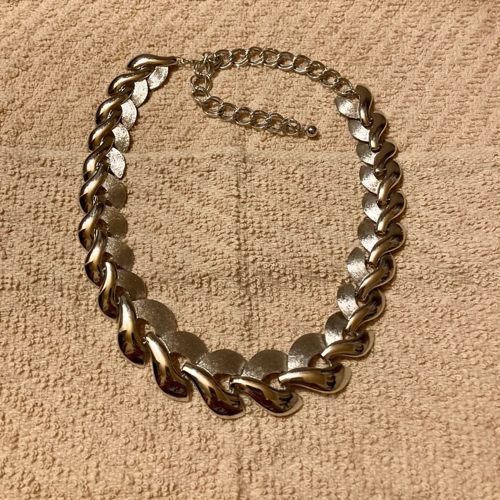 Silver-tone Statement Necklace